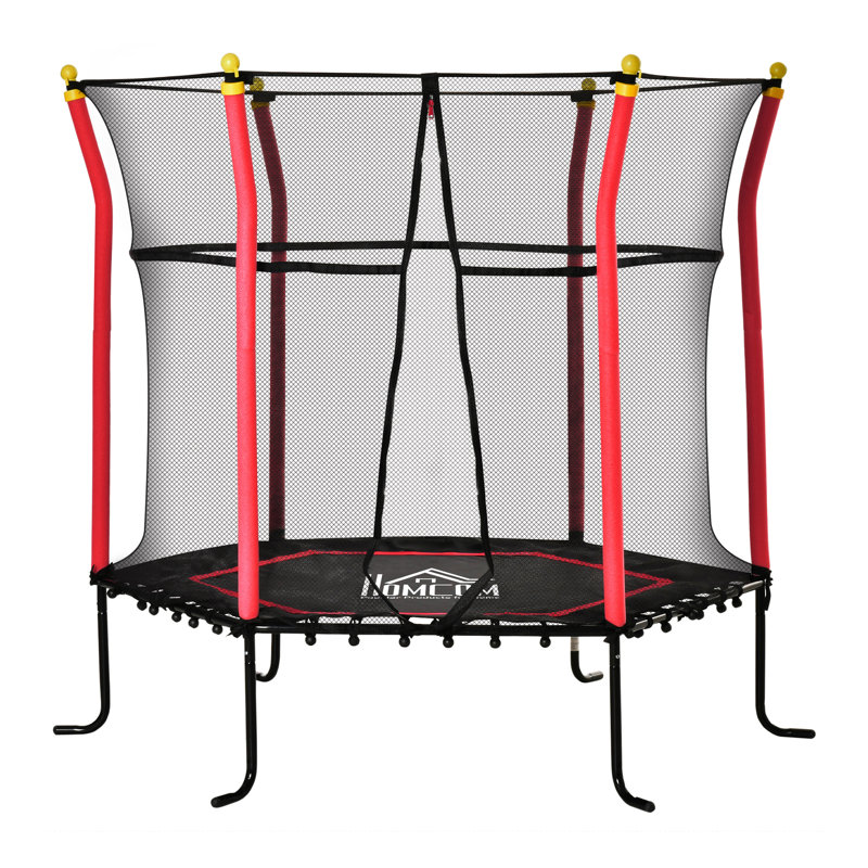 WANDINGT Trampoline For Kids With Net Indoor Outdoor Toddler Trampoline With Safety Enclosure Birthday Gift For Boys And Girls 3 10 Years Wayfair Canada